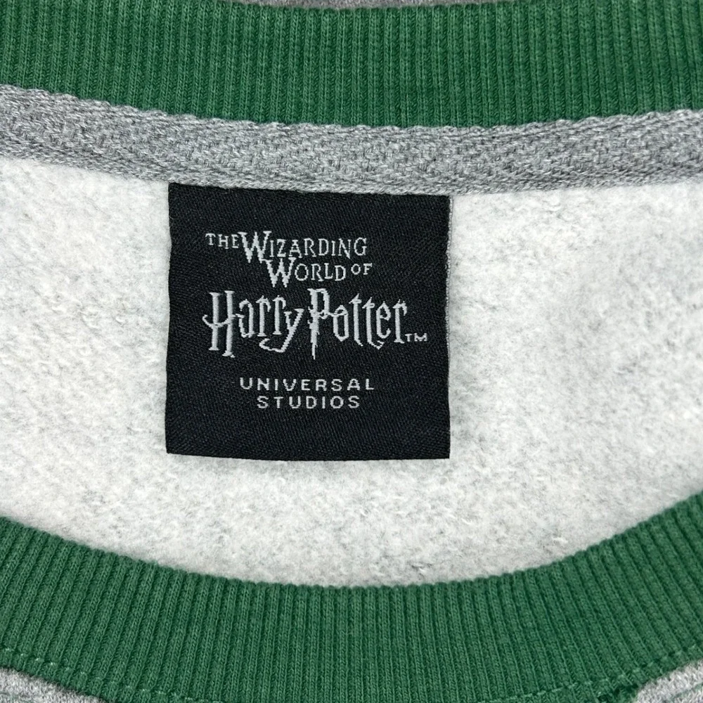 Universal Studios Harry Potter Slytherin Raglan‎ Sweatshirt Grey Green Men's XL